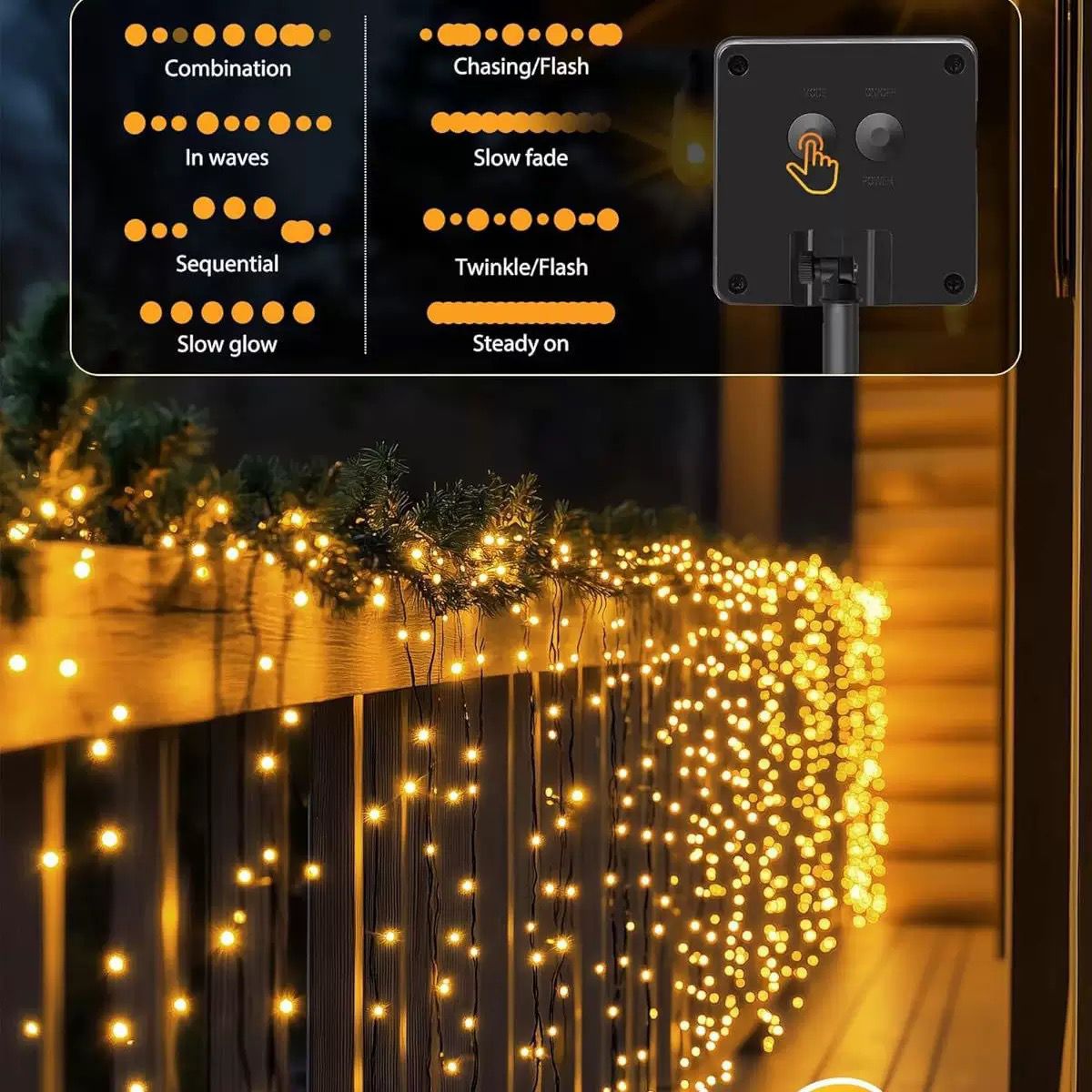 Luces navidad solar 17m 170led(8473)