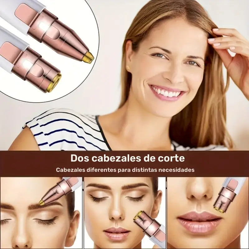 Depiladora de Precisión Facial 2 en 1